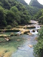 river with cascade in china