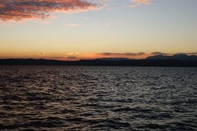 evening landscape on the lake