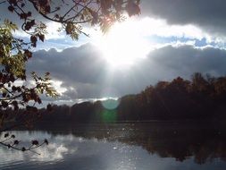 peaceful lake in summer