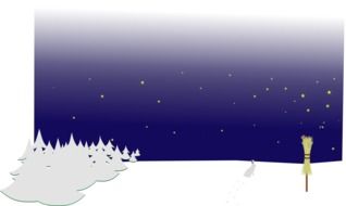 hare at winter night