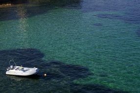 boat near the island of beauty in France