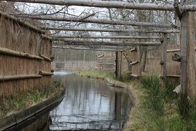 cage with bait on the water