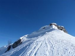walking on snowy mountain