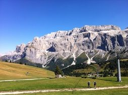 Pordoi Pass in the mountains