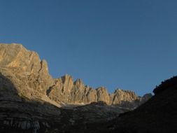 dolomites under the blue sky
