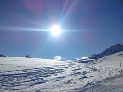 Snow landscape in Switzerland