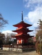 red Japanese shrine