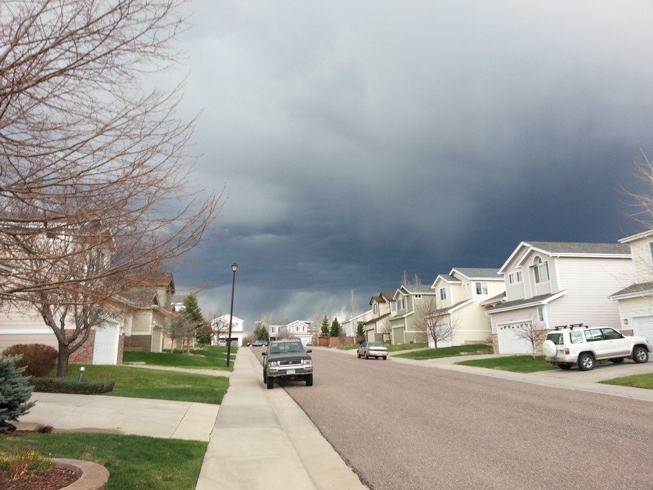 storm sky over the road