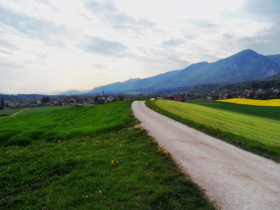 Landscape with the clouds over Switzerland