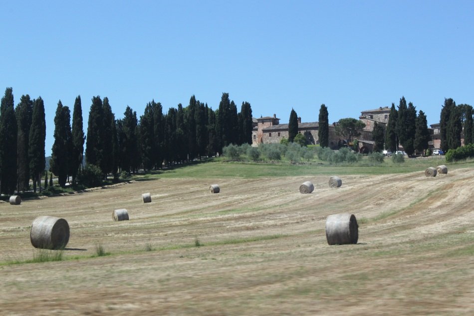 Hay bales in Italy