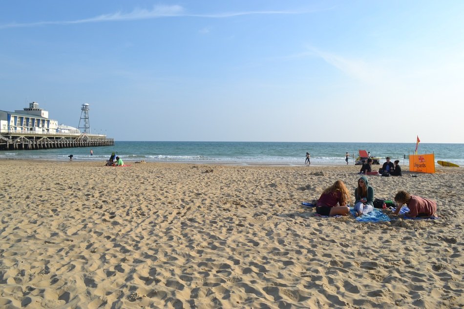 vacation on a sandy beach in britain