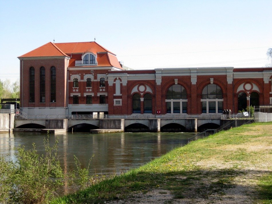 building of the power station in gersthofen