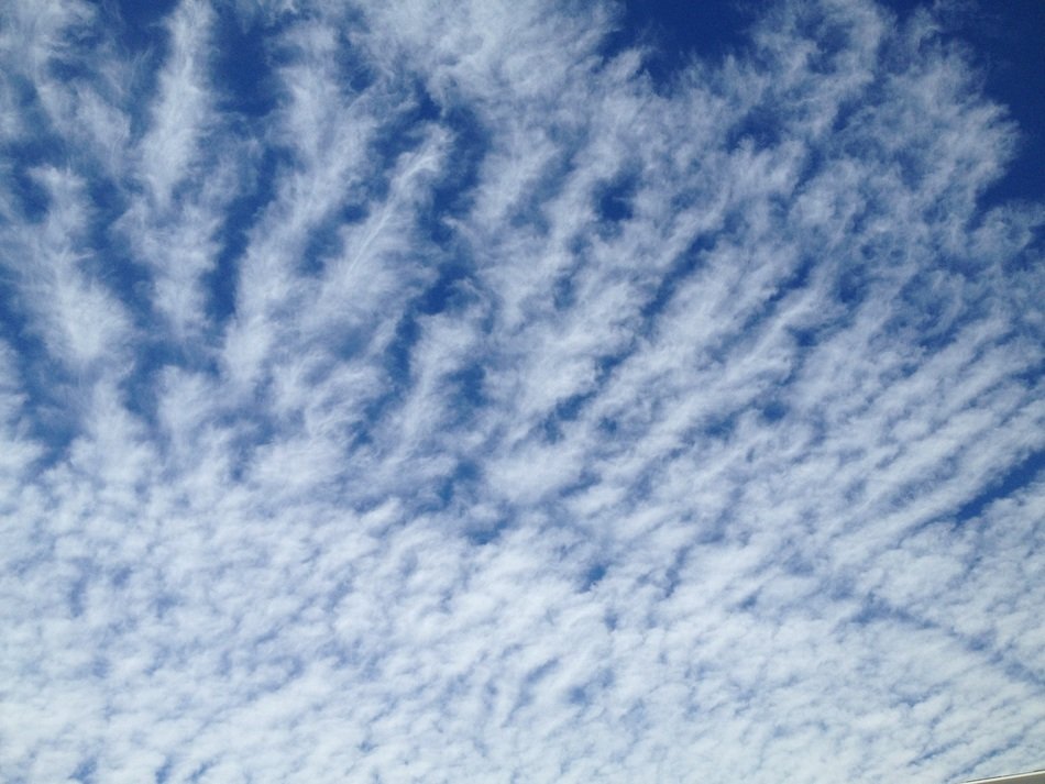 soft clouds in the blue sky