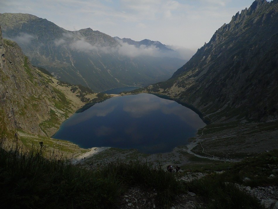 lake among the mountains in poland