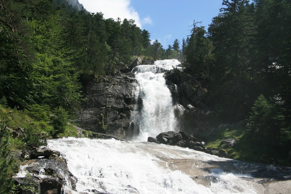 Waterfalls in the mountains of France
