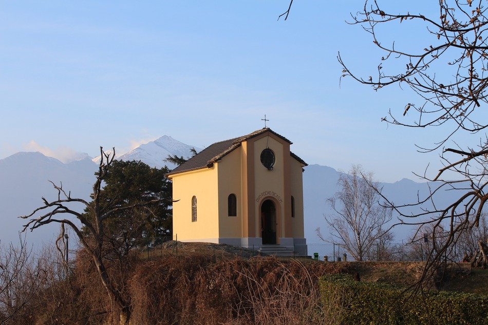 chapel on a hill in italy