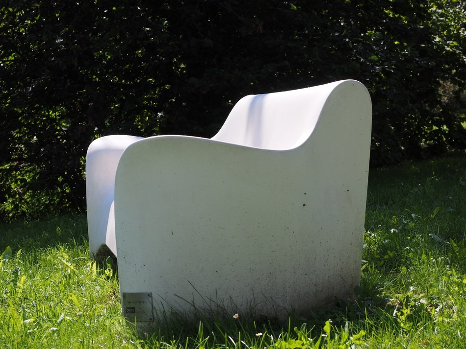 white chair on green grass