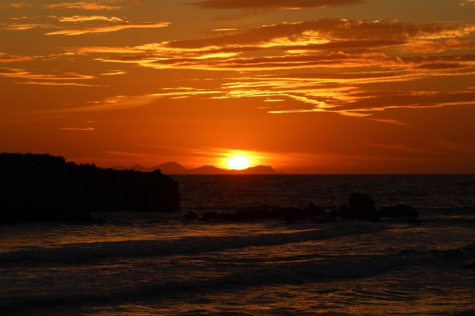sun sunset menorca mallorca ocean