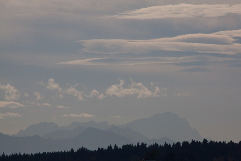 misty landscape of the Alps