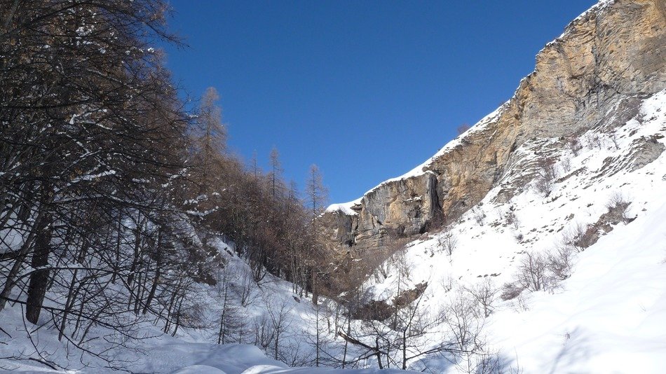 Landscape of the mountains in snow