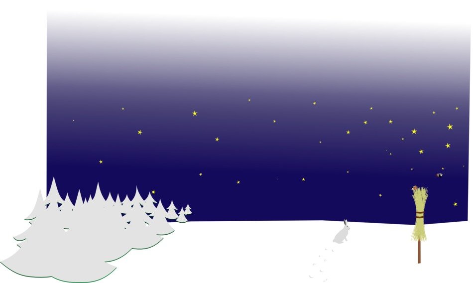 hare at winter night