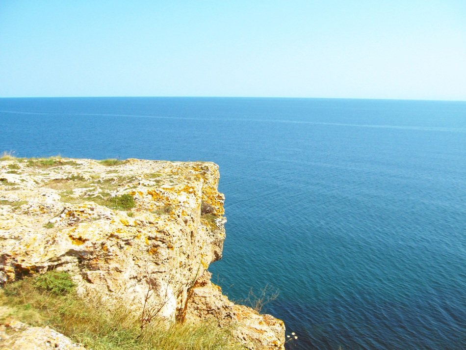 view from the cliff on the sea in Bulgaria