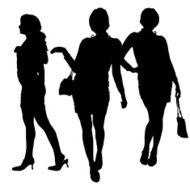 Vector silhouette of a woman N613