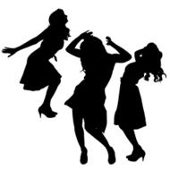 Vector silhouette of a woman N615