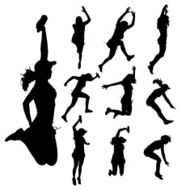Vector Silhouette Of People N233