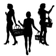 Vector silhouette of a woman N617