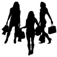 Vector silhouette of a woman N620