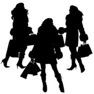 Vector silhouette of a woman N621
