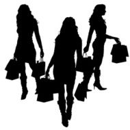 Vector silhouette of a woman N622