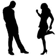 Vector silhouette shopping N2