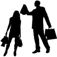 Vector silhouette shopping N4