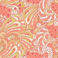 Vector seamless texture background with abstract flowers N7