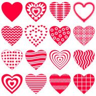 Valentine heart set