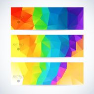Abstract vector mosaic banners N38