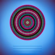 Cover Background with Ornamental Round Knitted Pattern Style Ci