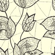 Flower lacy seamless background N16