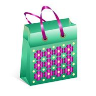 shopping bag with spring motive