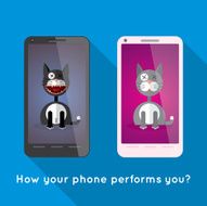 Two smartphones