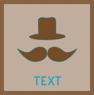 Card with mustache and hat