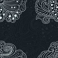 Vector seamless texture background with abstract flowers N10