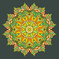 Vector texture background with abstract flowers N2