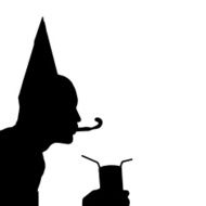 Vector silhouette of party