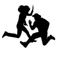 Vector silhouette of dance N22