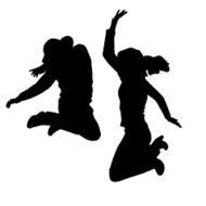 Vector silhouette of dance N23