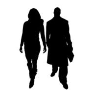 Vector silhouettes man and women N15