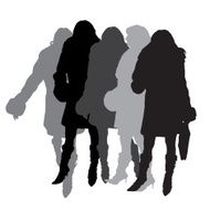 Vector silhouette of a woman N672